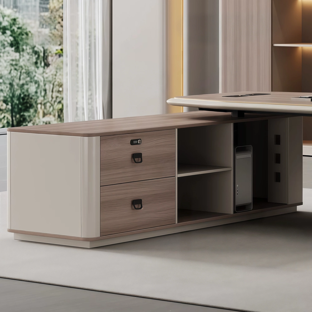 Electric Height Adjustable Standing Desk with Storage Cabinet – Modern Office Desk - image 6