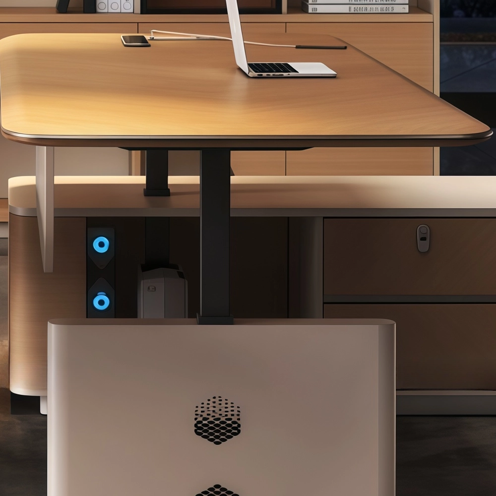 Adjustable Electric Standing Desk with Side Storage – Simple Modern Office Furniture - image 6