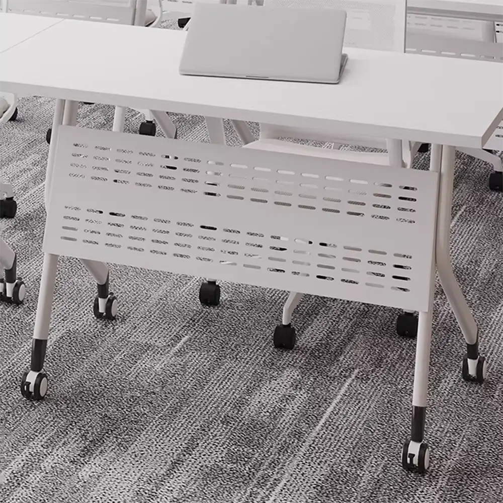 Mobile Folding Meeting Table – Modular Stackable with Casters - image 6