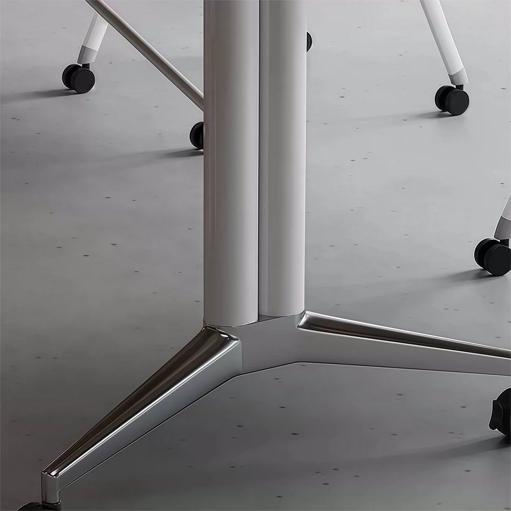 Space-Saving Mobile Folding Table Expandable Meeting Desk with Wheels - image 6