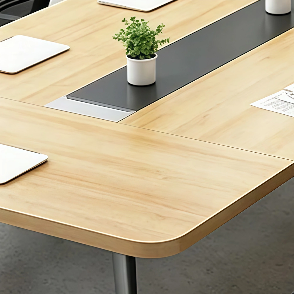 Small Office Meeting Table – Modern Minimalist Long Rectangular Conference Desk - image 6