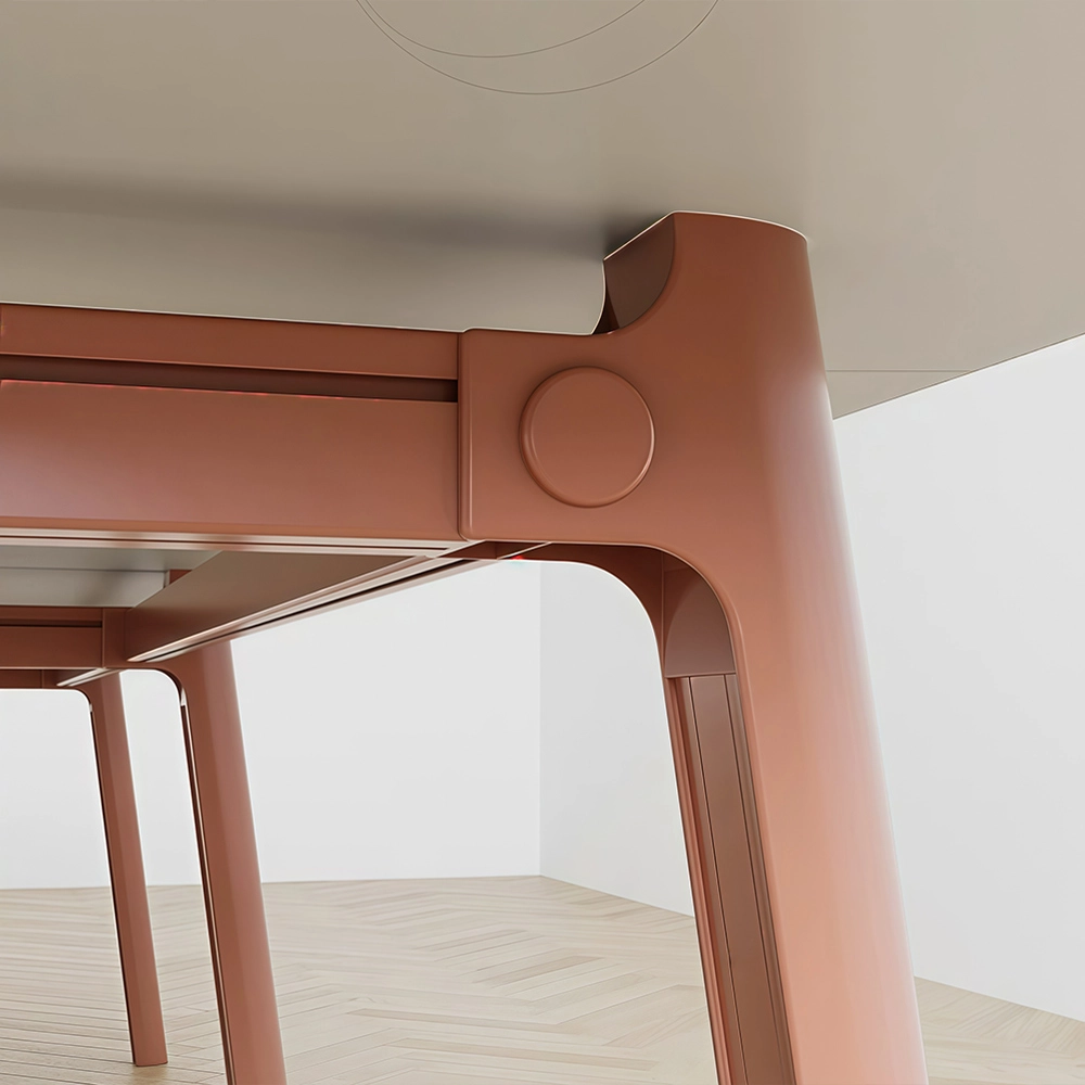 Modern Oval Conference Table  Long Rectangle Meeting Desk for Office - image 6