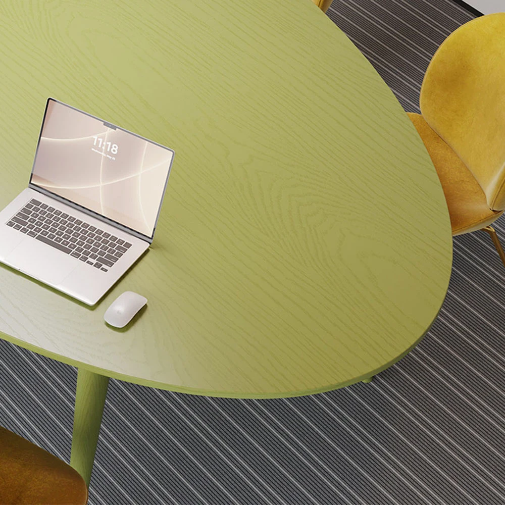 Ellipse Solid Wood Green Conference Table - image 5