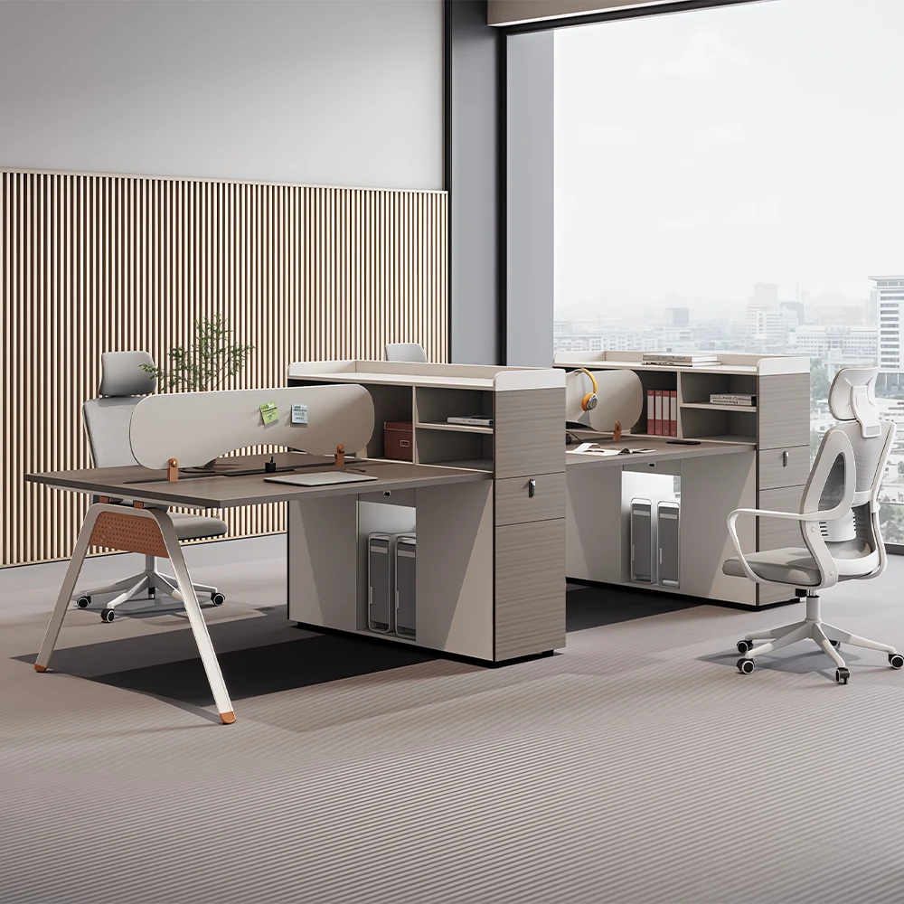 Employee Computer Desk with High Cabinet - image 3