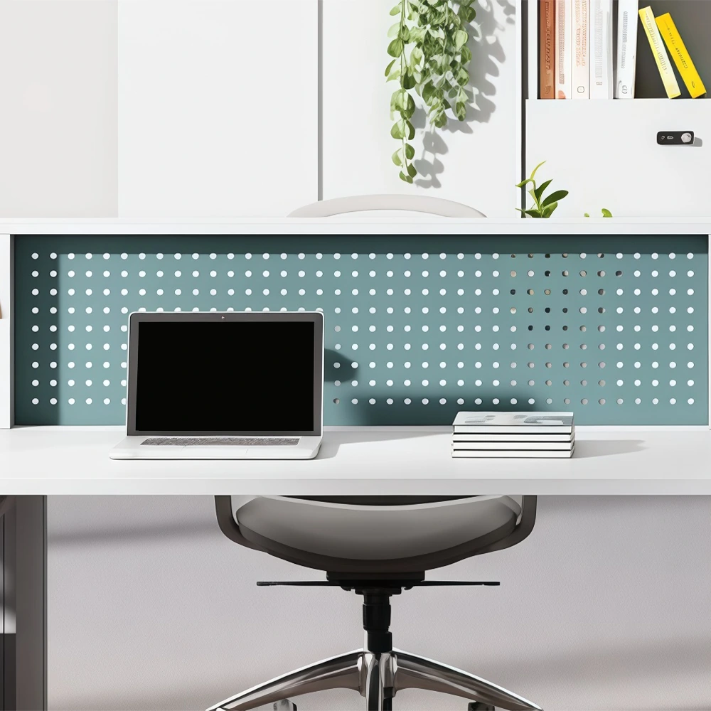 Employee Desk with A Pegboard Screen - image 4