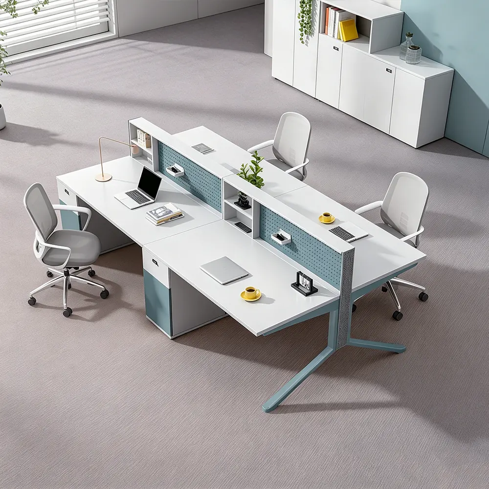 Employee Desk with A Pegboard Screen - image 3