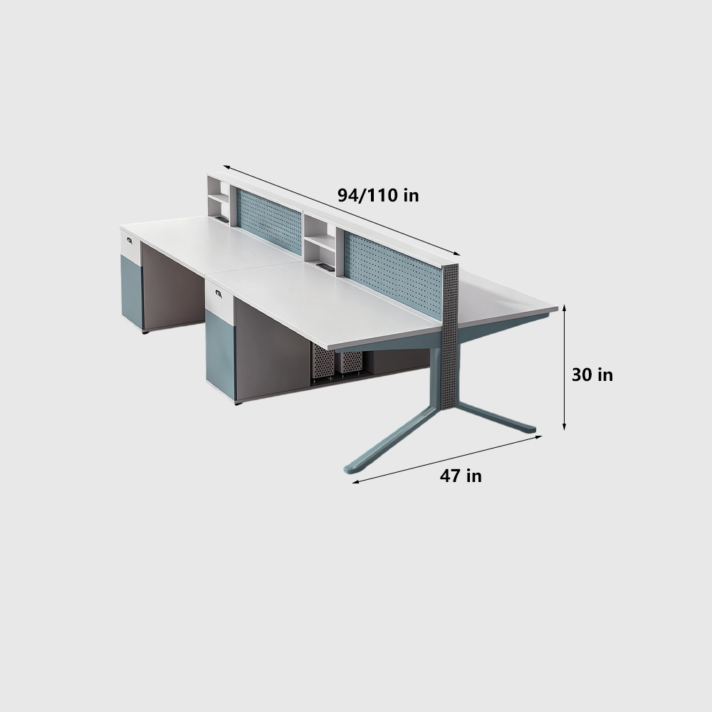 Employee Desk with A Pegboard Screen - image 8