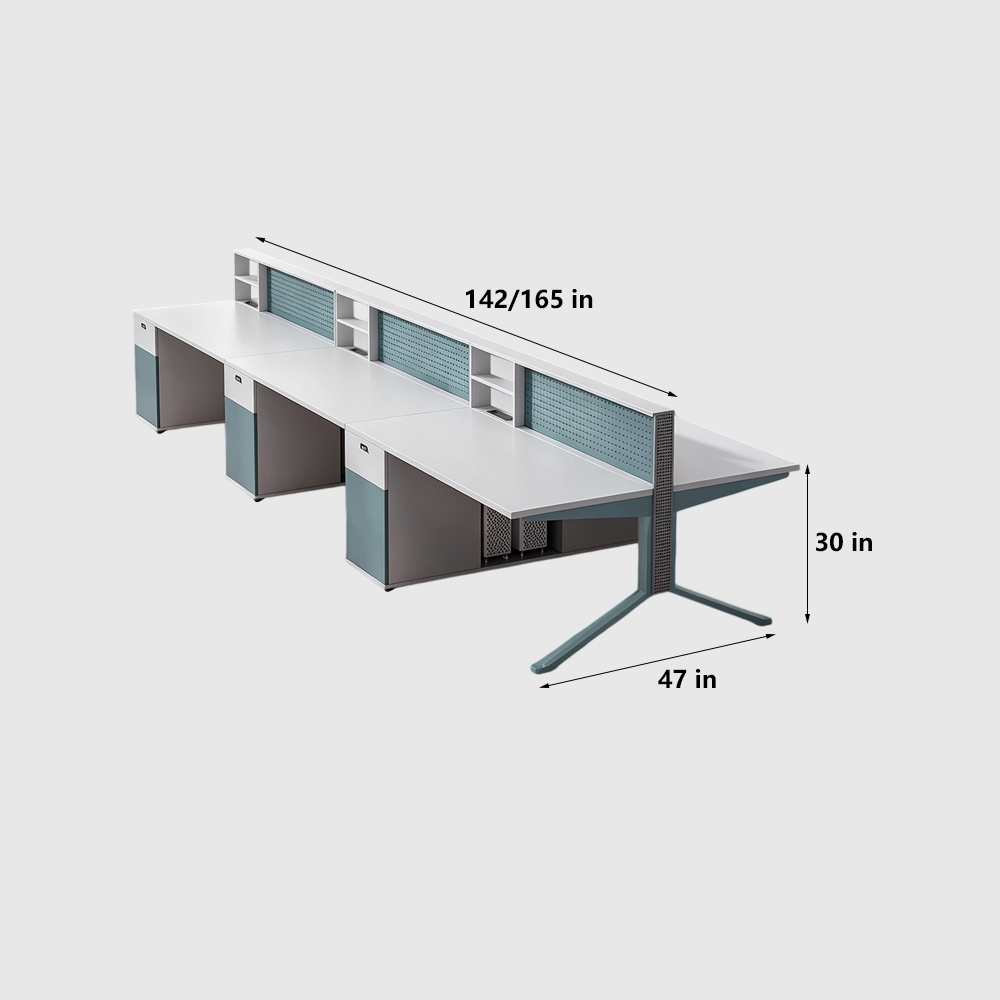 Employee Desk with A Pegboard Screen - image 9