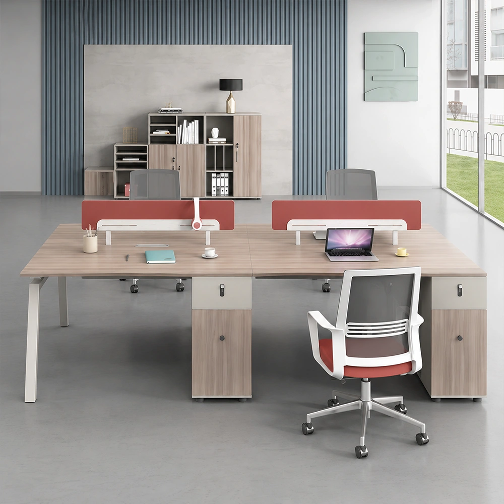 Employee Desks with Partitions and Cabinets - image 3