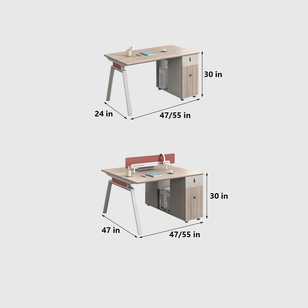 Employee Desks with Partitions and Cabinets - image 7
