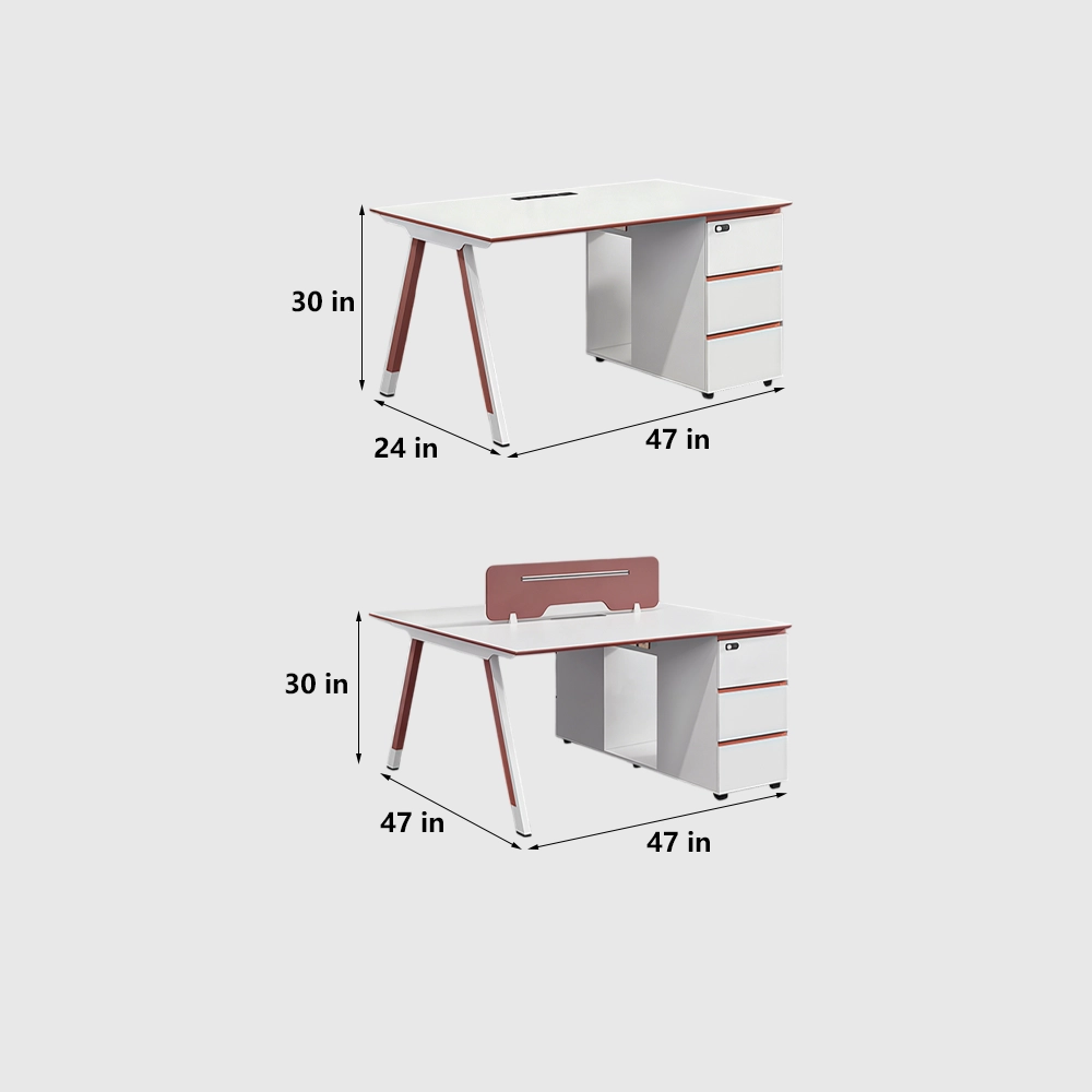 Employee Office Desk with Password-Locked Drawer - image 7