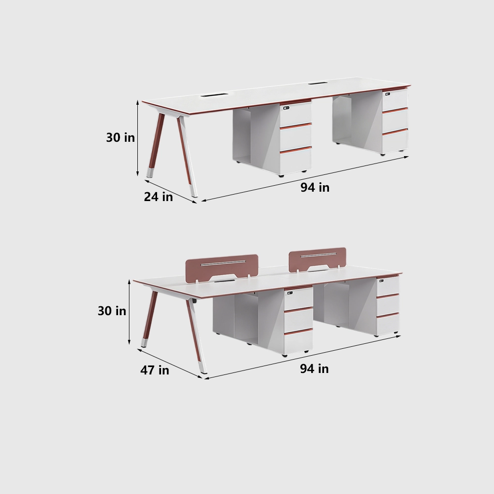 Employee Office Desk with Password-Locked Drawer - image 8