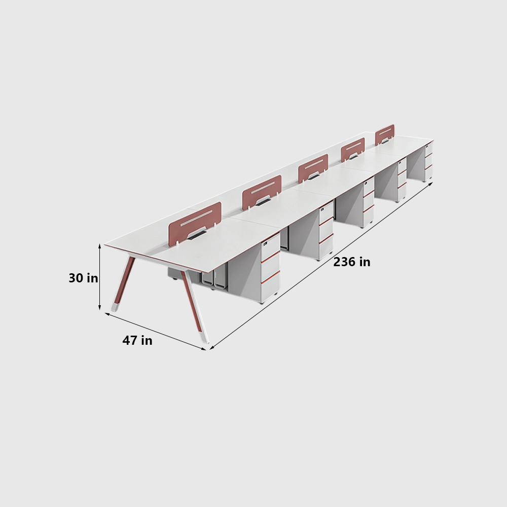 Employee Office Desk with Password-Locked Drawer - image 10
