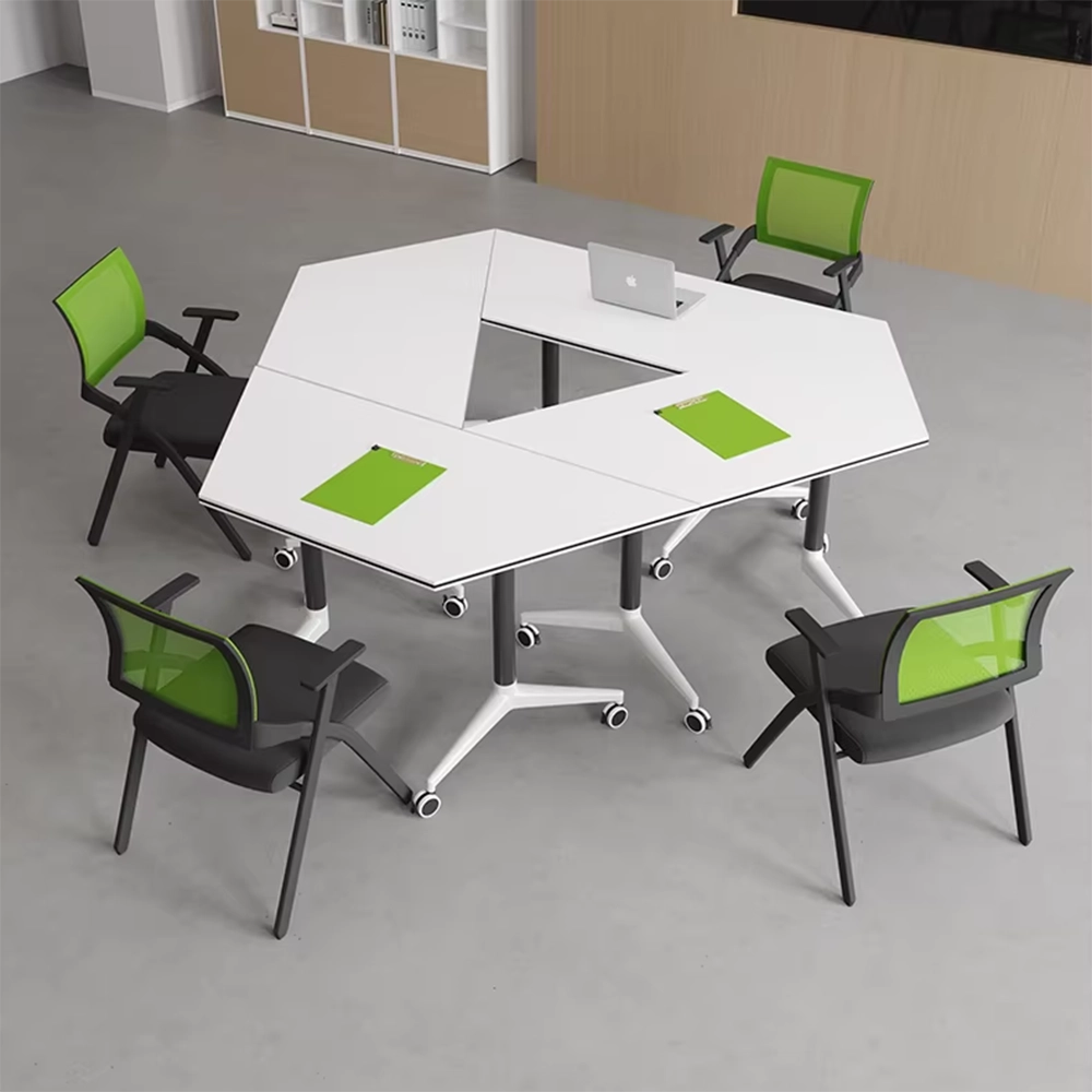 Irregular Folding Conference Table  Mobile Modular Meeting Table - image 4