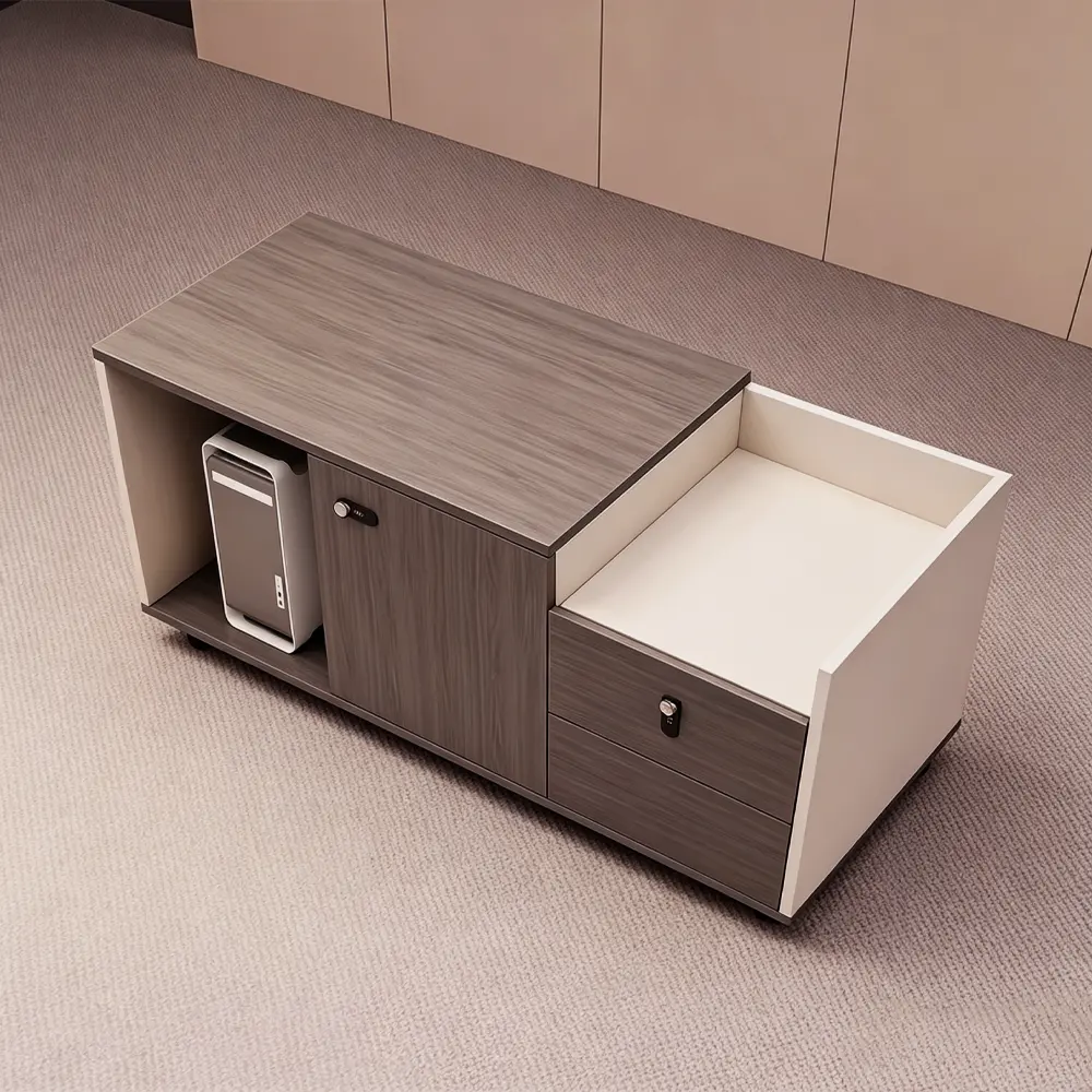 Lockable Under-Desk Mobile File Cabinet with Drawers - image 2