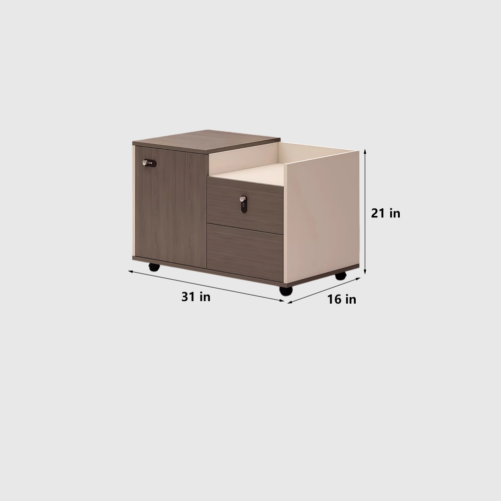 Lockable Under-Desk Mobile File Cabinet with Drawers - image 6