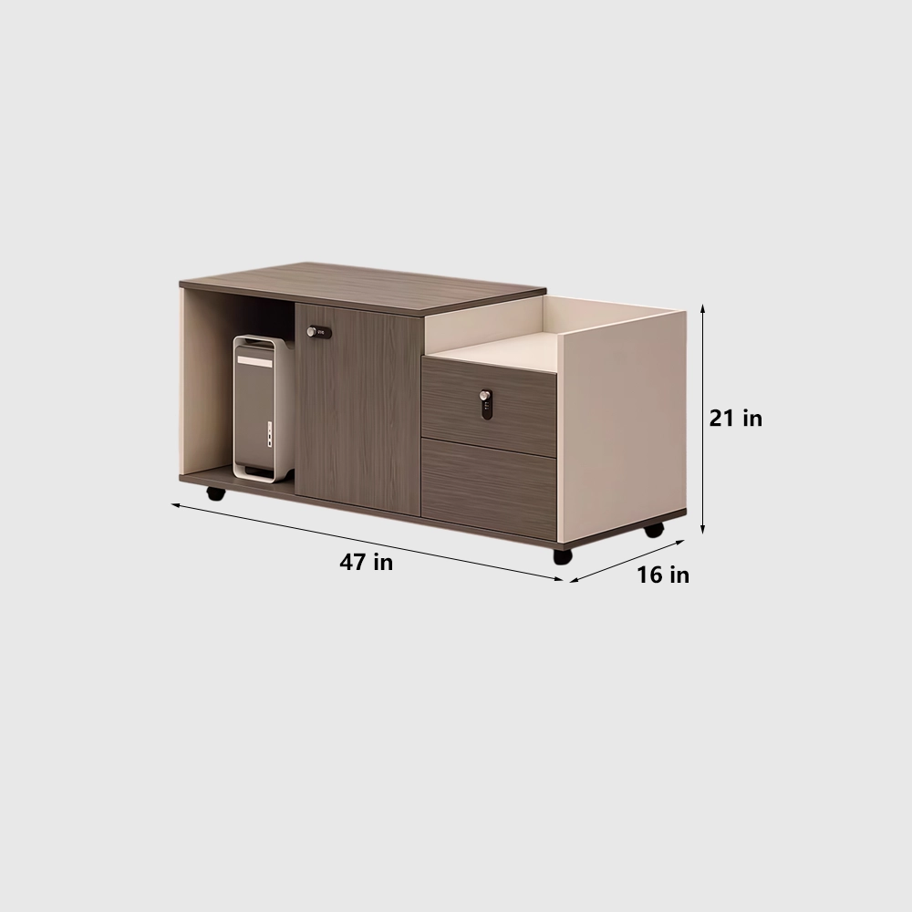 Lockable Under-Desk Mobile File Cabinet with Drawers - image 7