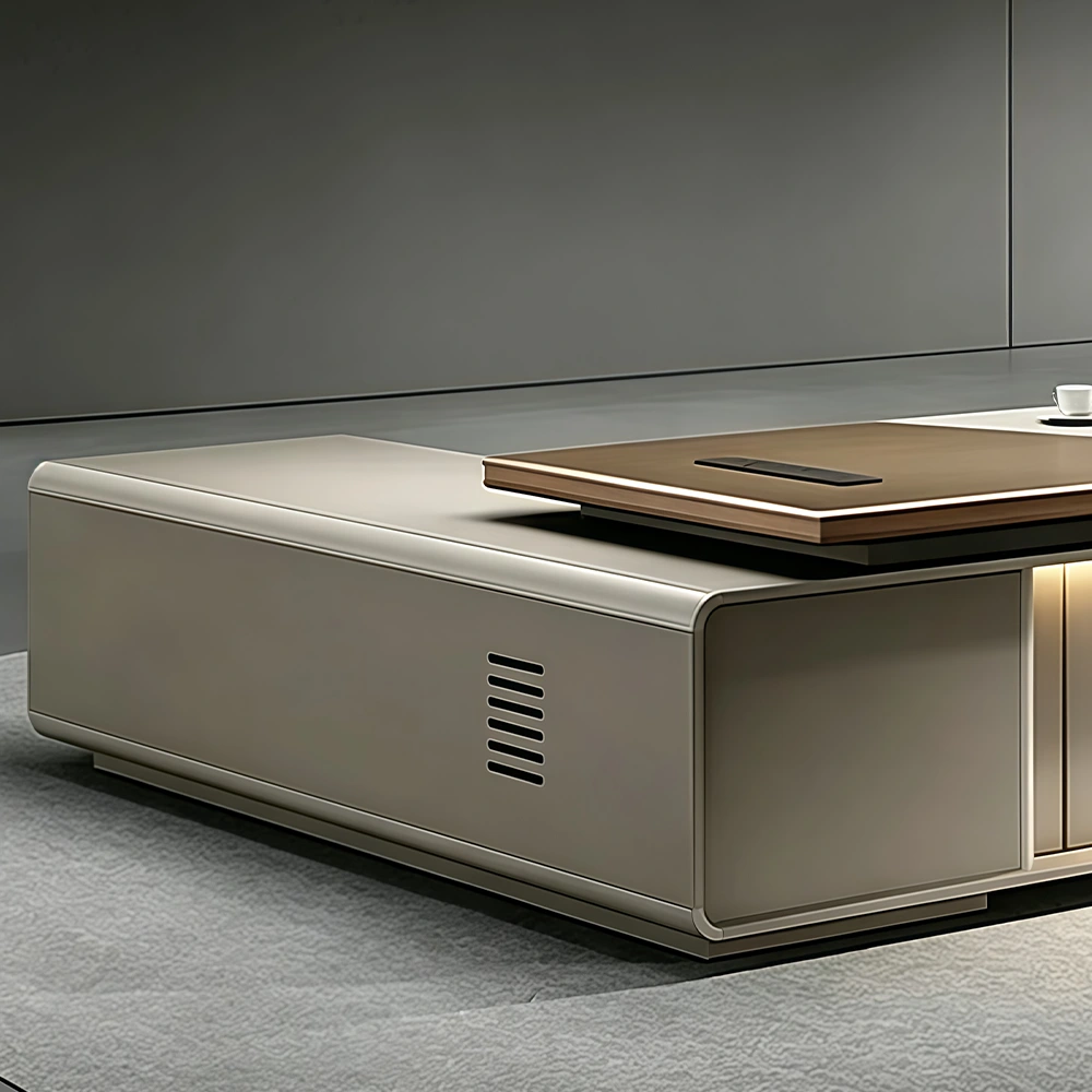 Luxury Office Desk with Light Aesthetic —  Modern Simple Design for High-End Study - image 6