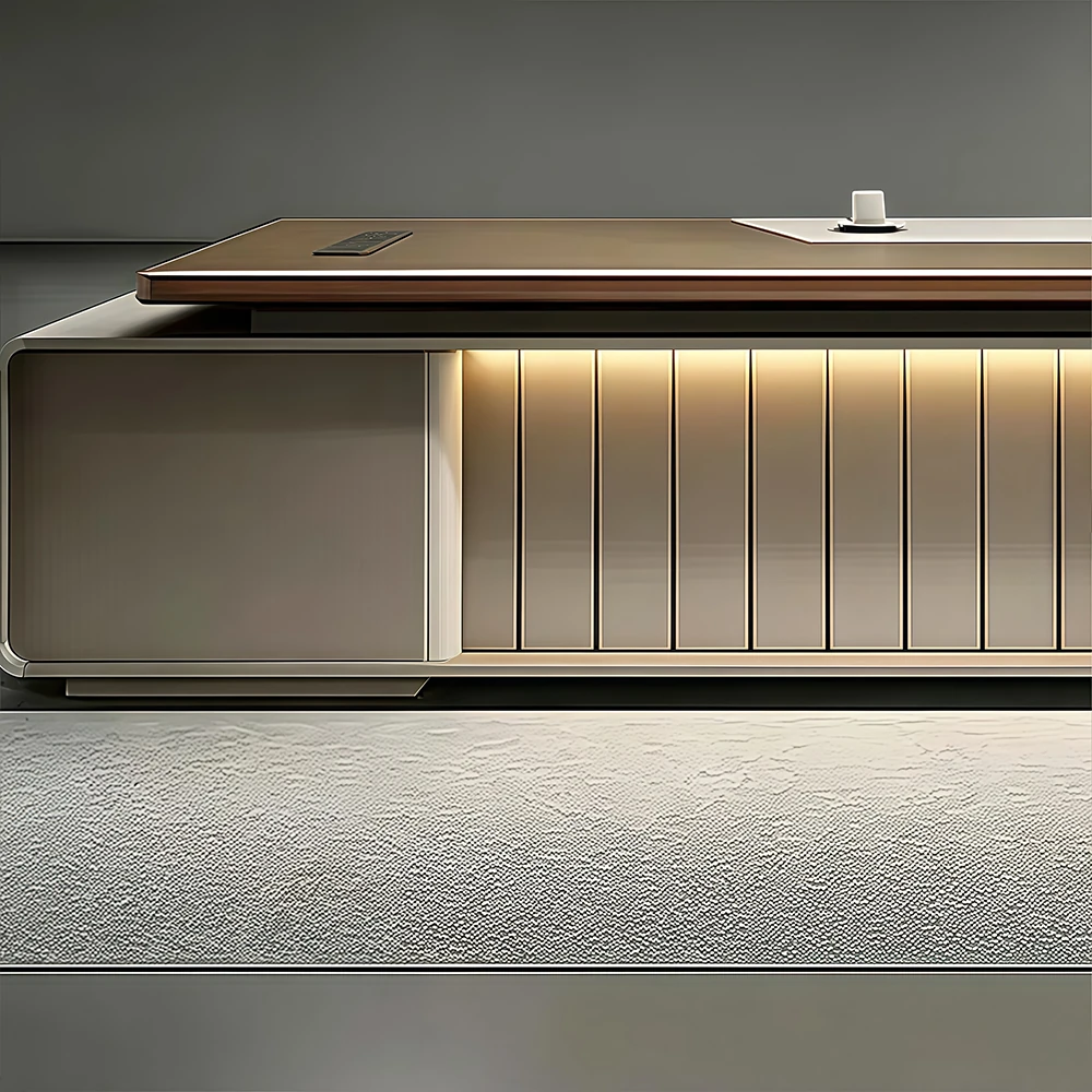 Luxury Office Desk with Light Aesthetic —  Modern Simple Design for High-End Study - image 5