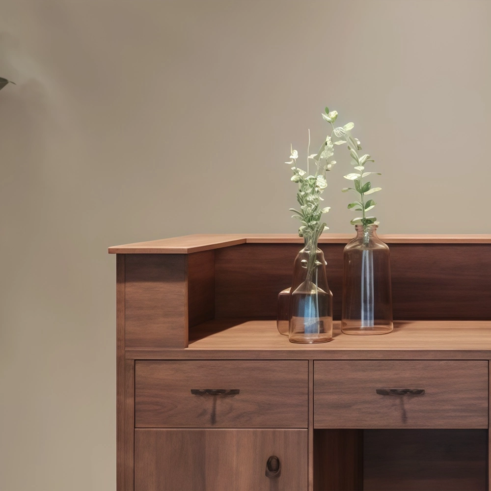 Mid-Century Modern Wood Reception Desk - image 4