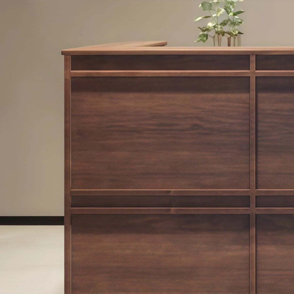 Mid-Century Modern Wood Reception Desk - image 5