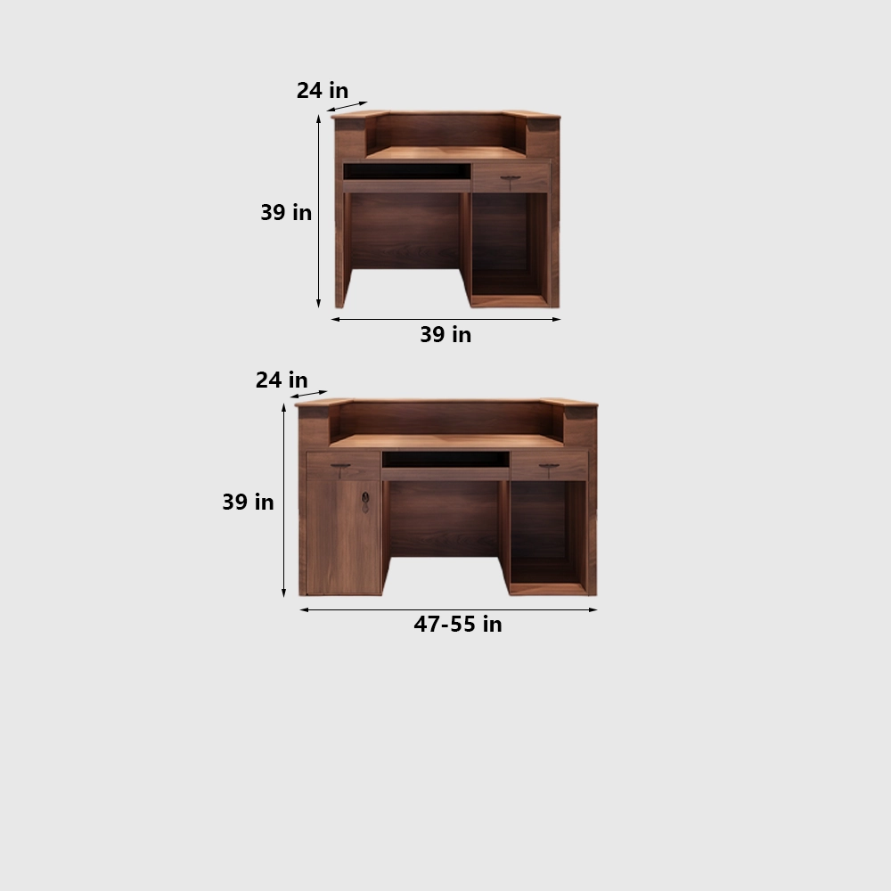 Mid-Century Modern Wood Reception Desk - image 6