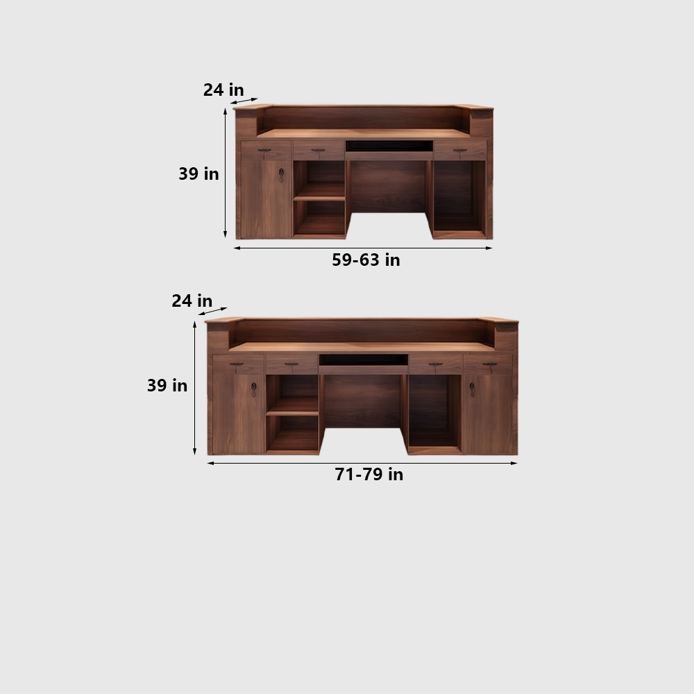 Mid-Century Modern Wood Reception Desk - image 7