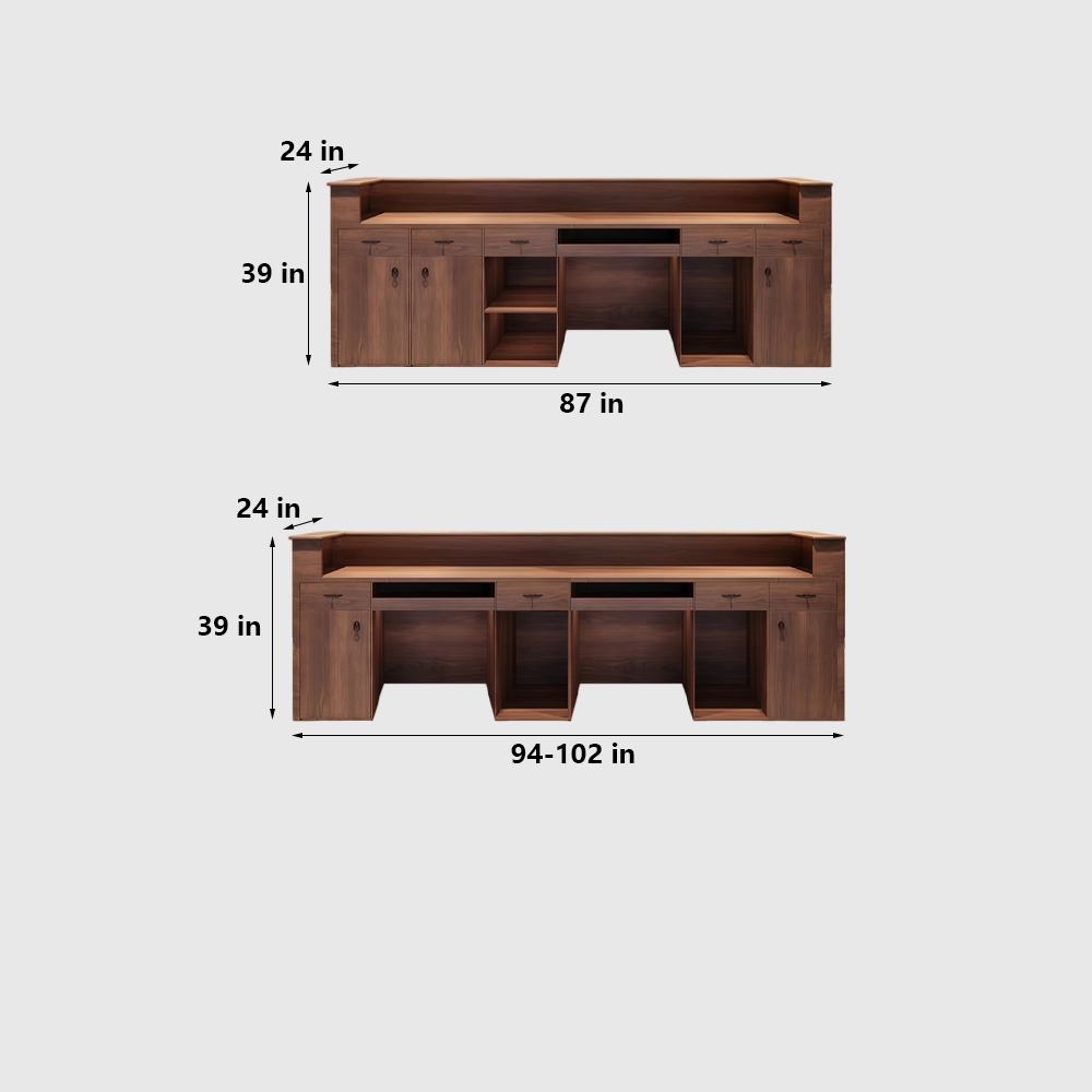 Mid-Century Modern Wood Reception Desk - image 8
