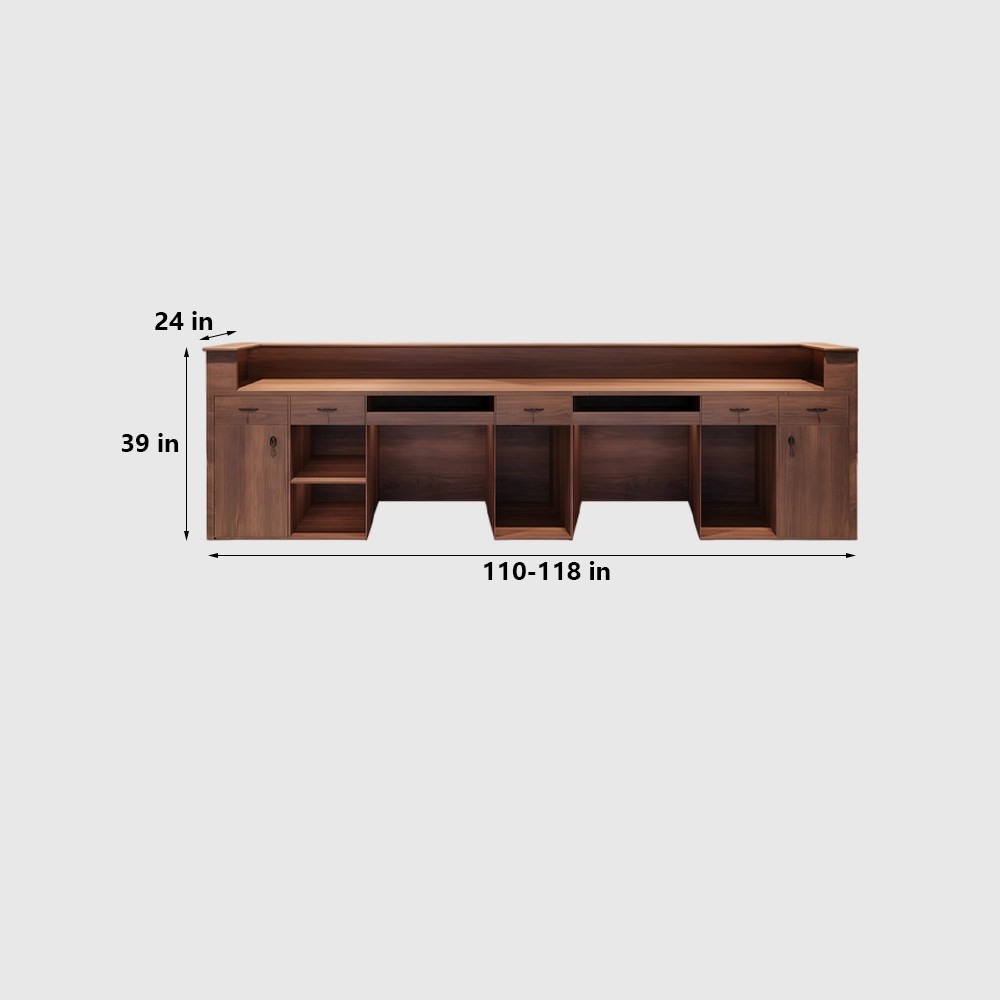 Mid-Century Modern Wood Reception Desk - image 9