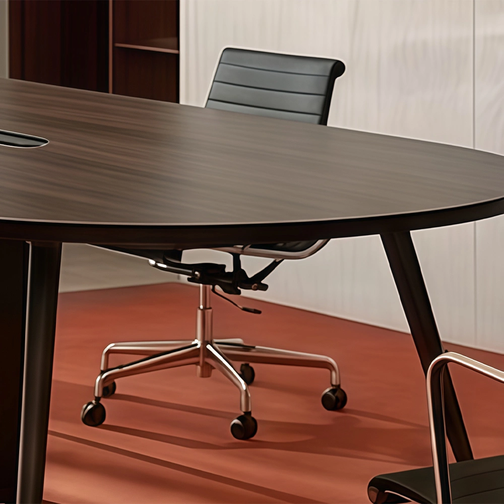 Minimalist Oval Large Conference Negotiation Table - image 6