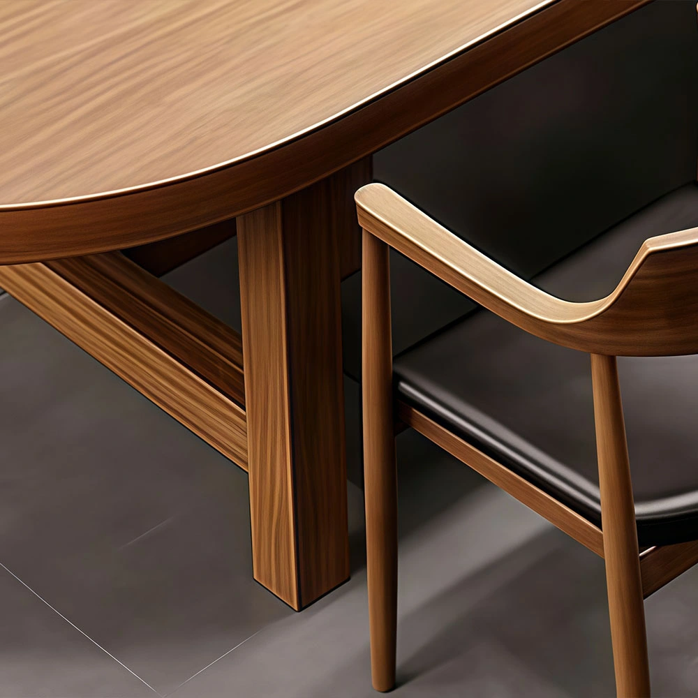 Minimalist Oval Long Conference Table Office Desk - image 5