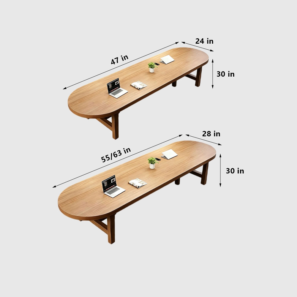 Minimalist Oval Long Conference Table Office Desk - image 7