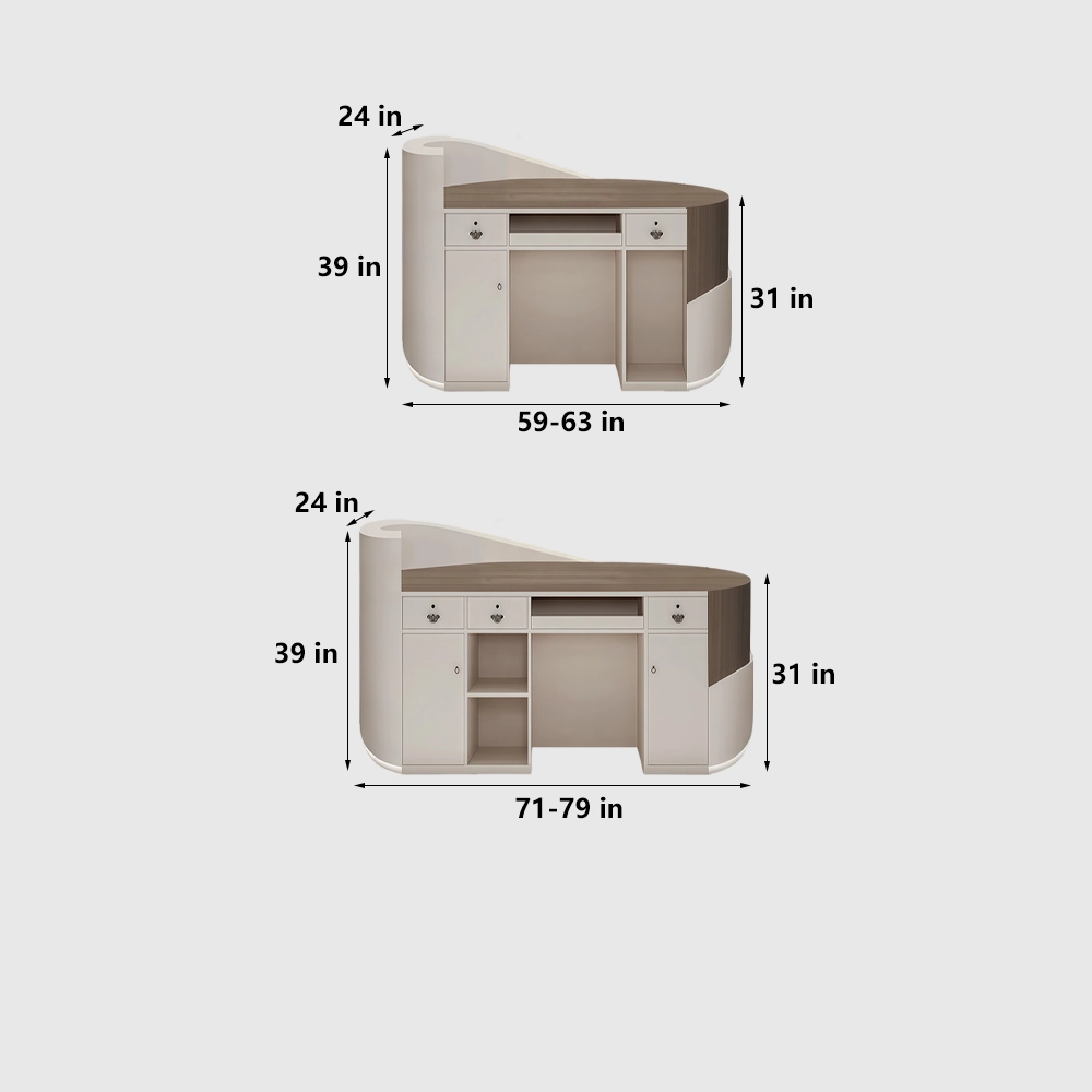 Minimalist Salon Reception Counter for Stores - image 7