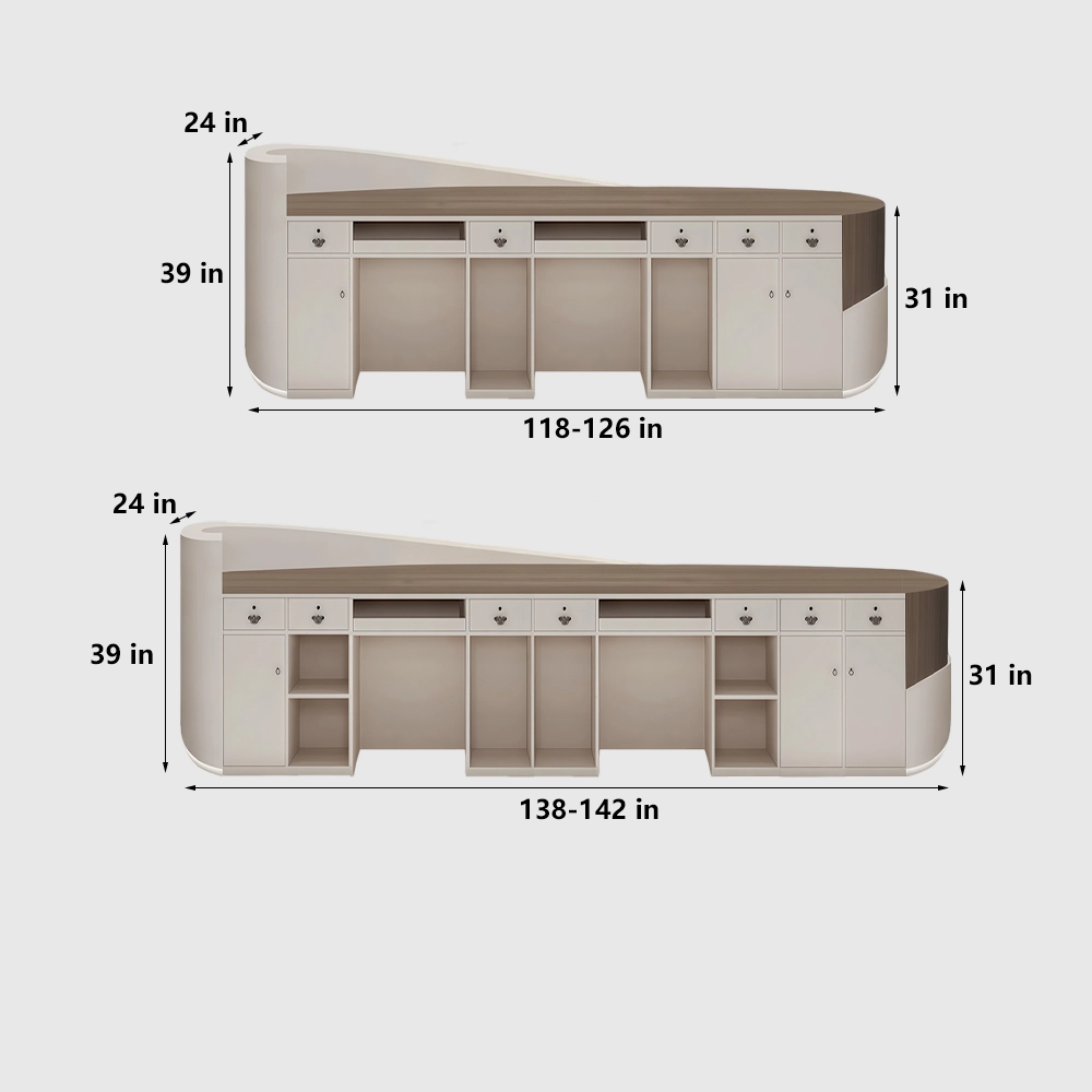 Minimalist Salon Reception Counter for Stores - image 9
