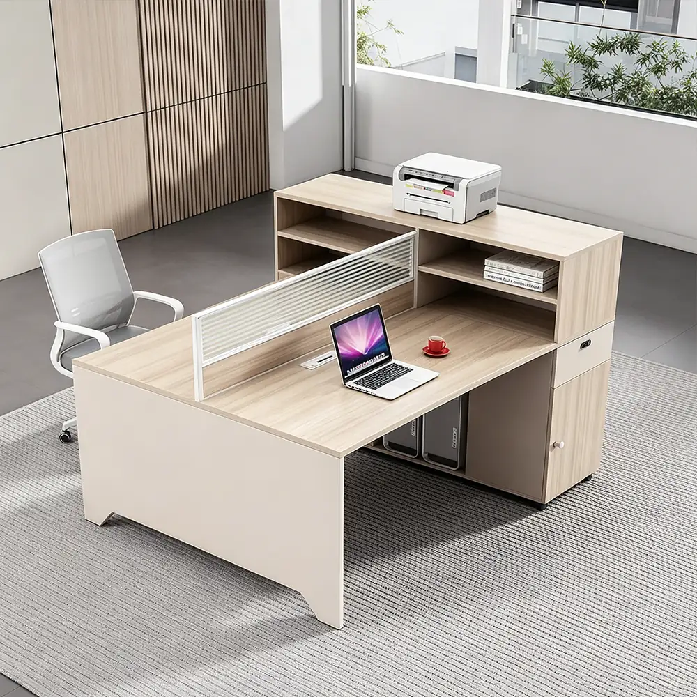 Modern Office Cubicle Desk with Partition - image 3