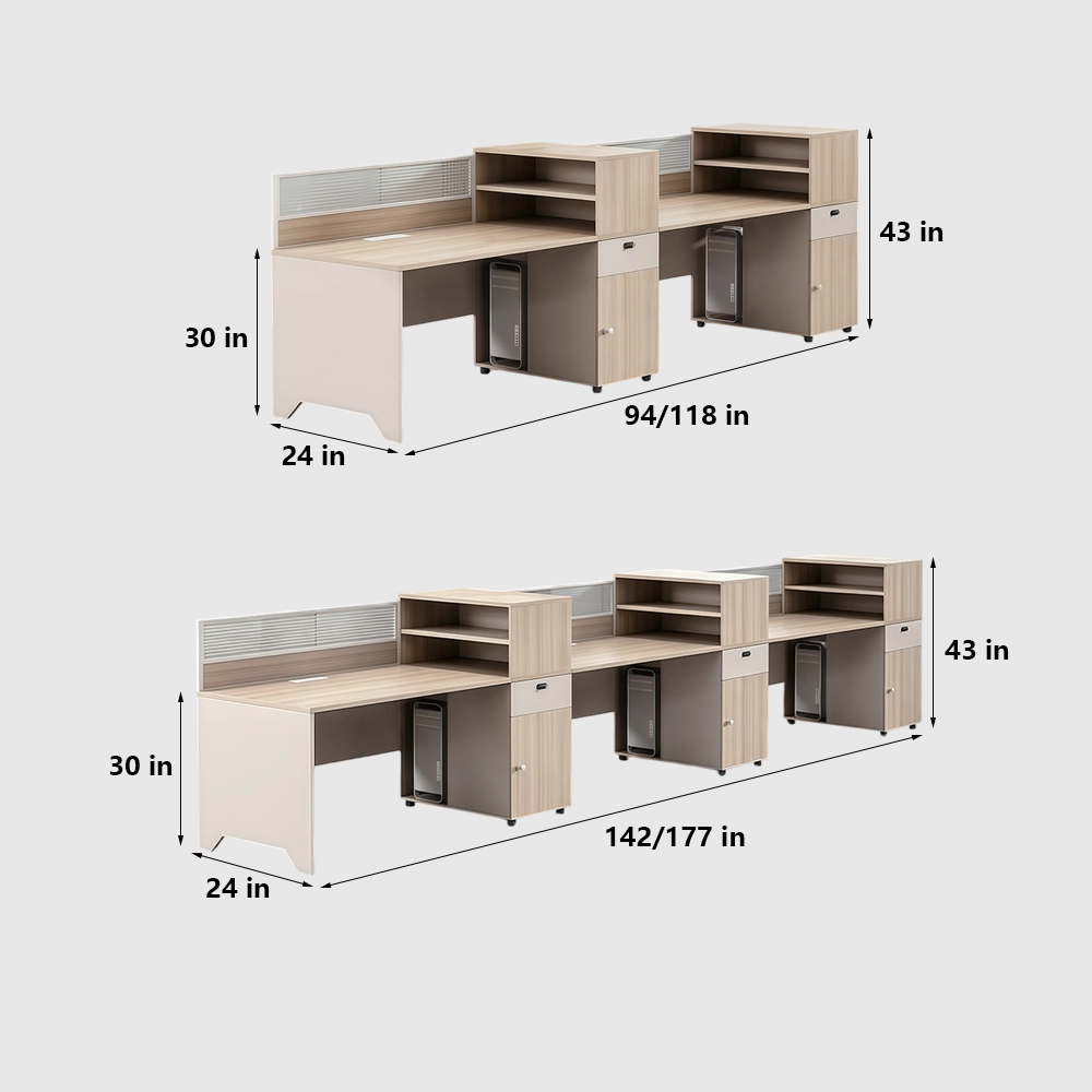 Modern Office Cubicle Desk with Partition - image 8