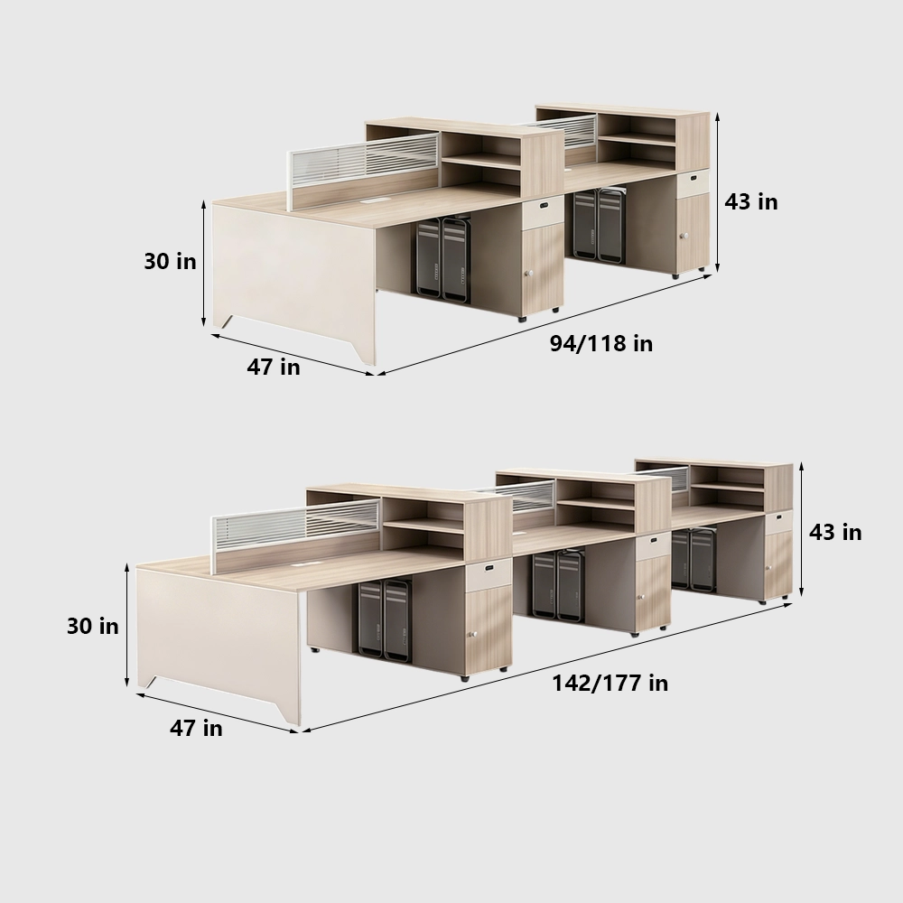 Modern Office Cubicle Desk with Partition - image 9