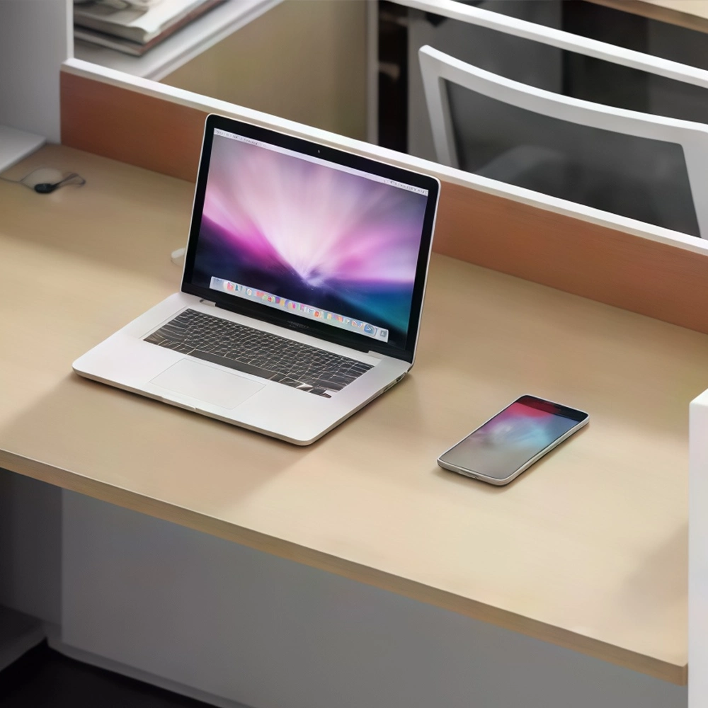Modern Office Desk with Integrated Storage Unit - image 3