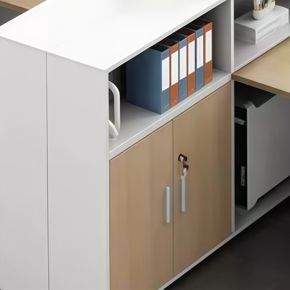 Modern Office Desk with Integrated Storage Unit - image 5