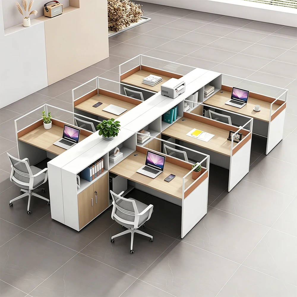 Modern Office Desk with Integrated Storage Unit - image 2