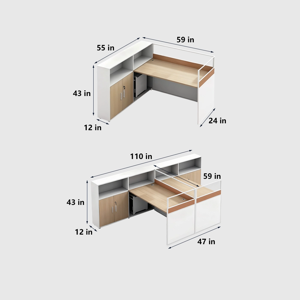 Modern Office Desk with Integrated Storage Unit - image 6