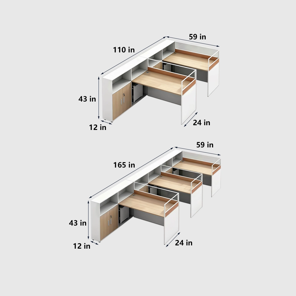Modern Office Desk with Integrated Storage Unit - image 7