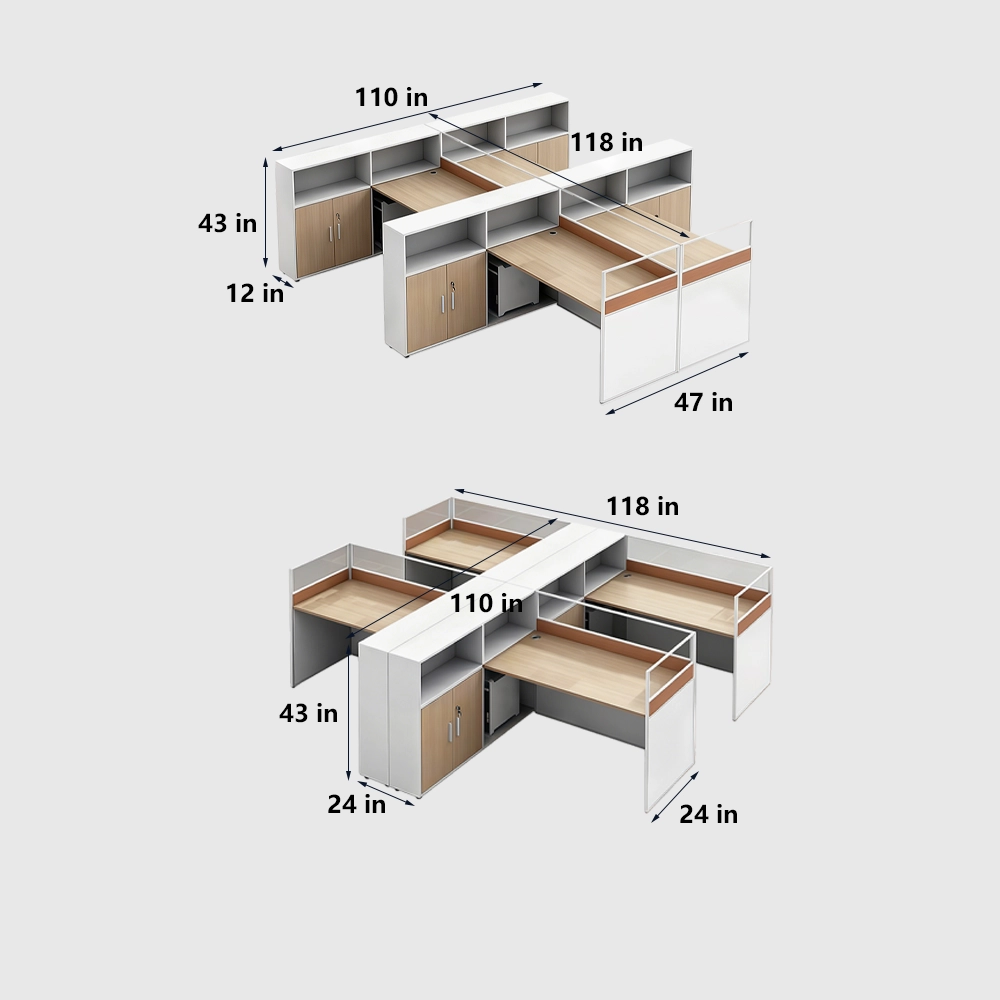 Modern Office Desk with Integrated Storage Unit - image 8