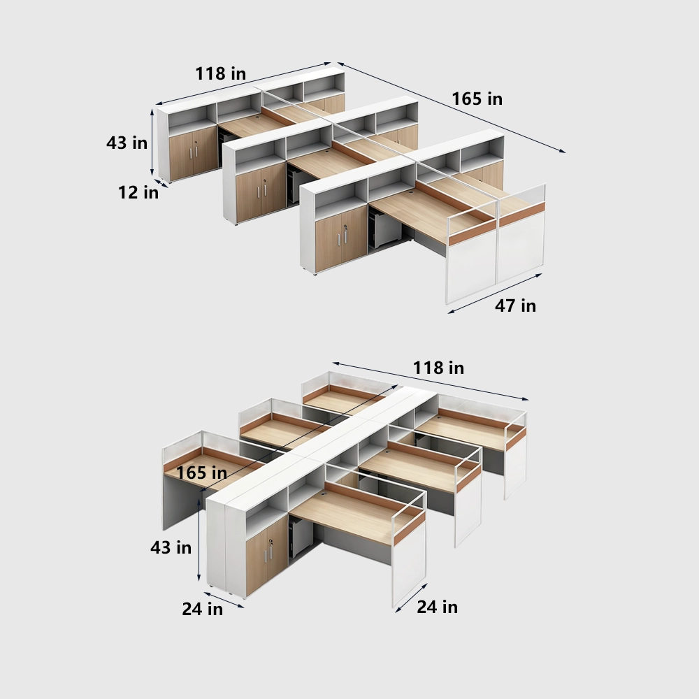 Modern Office Desk with Integrated Storage Unit - image 9