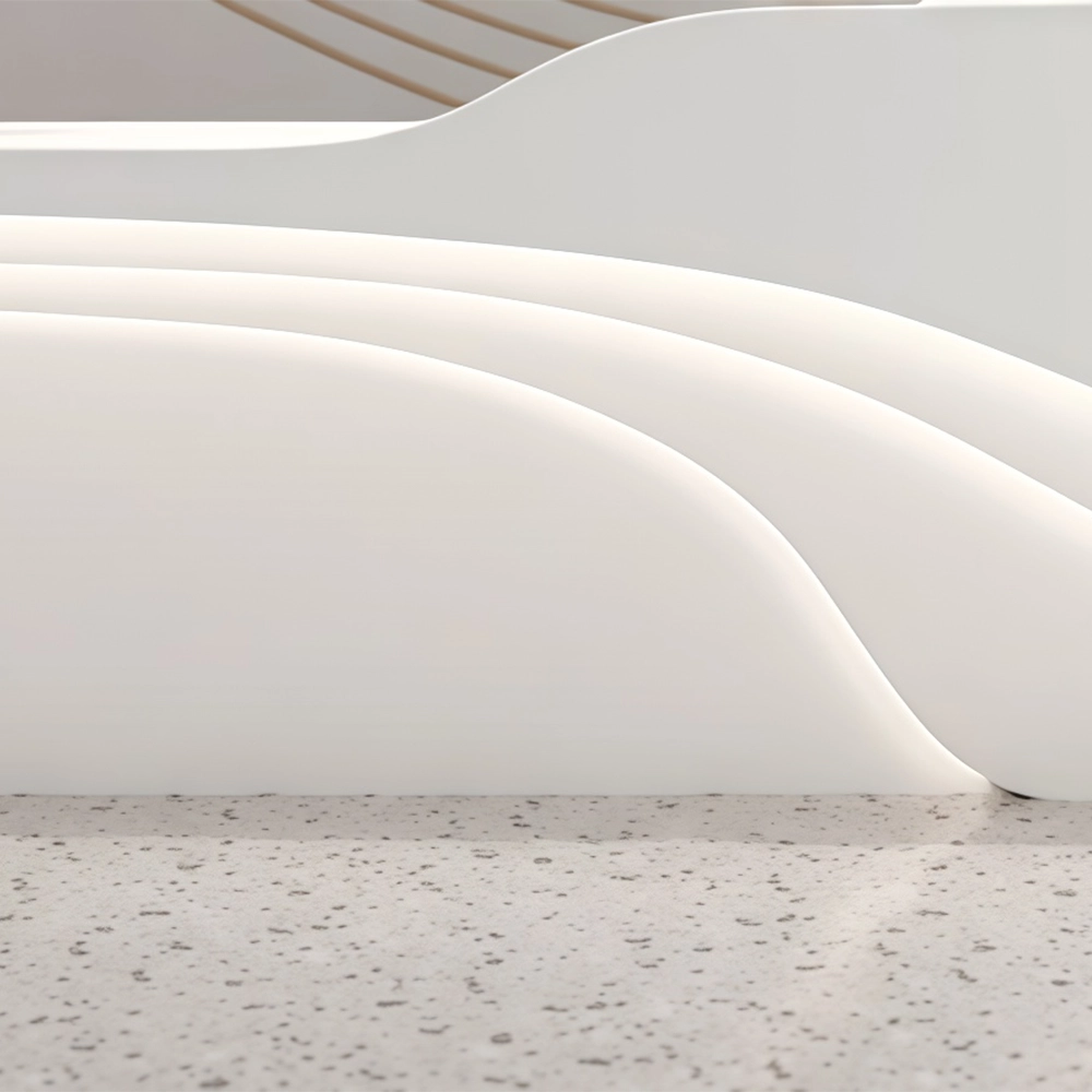 Modern Wave-Shaped Reception Desk - image 4