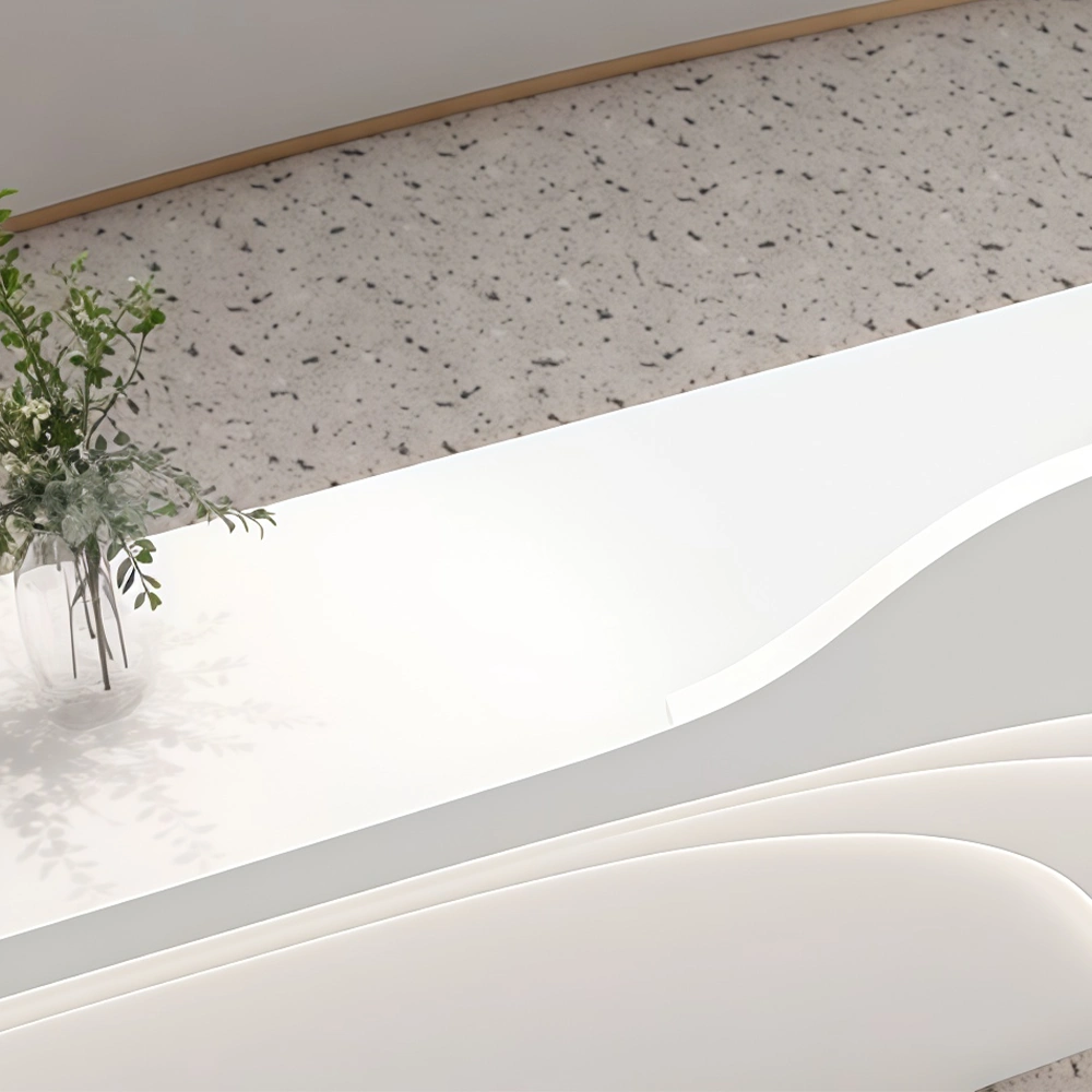 Modern Wave-Shaped Reception Desk - image 5