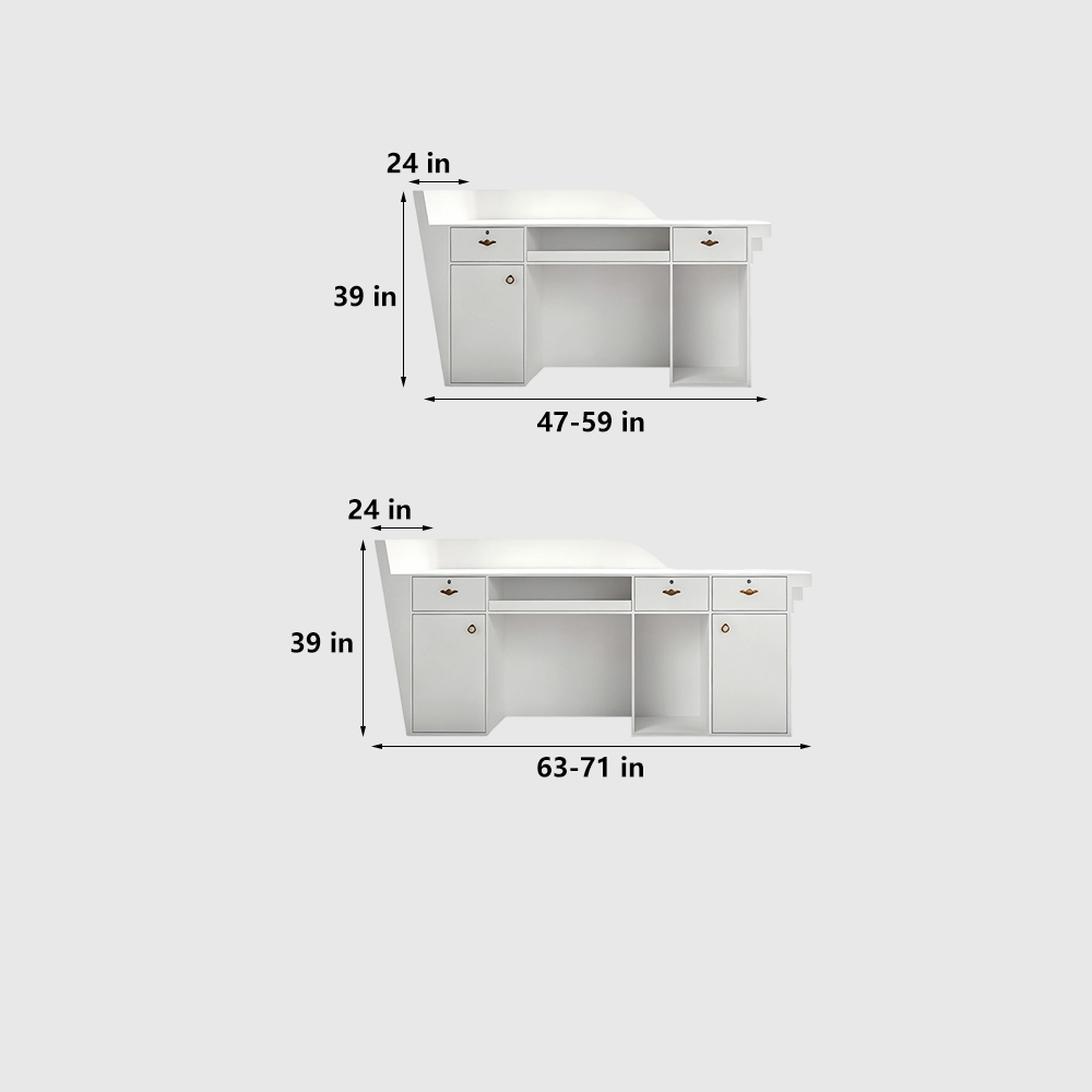 Modern Wave-Shaped Reception Desk - image 7