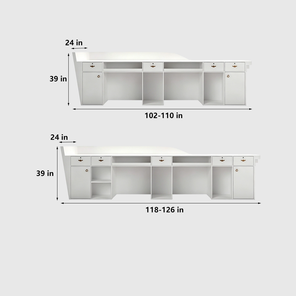 Modern Wave-Shaped Reception Desk - image 9