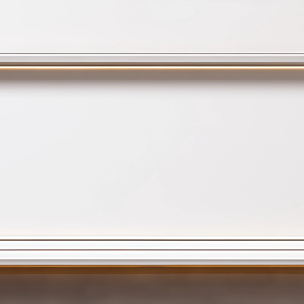 Modern White Front Desk with LED Lighting - image 5
