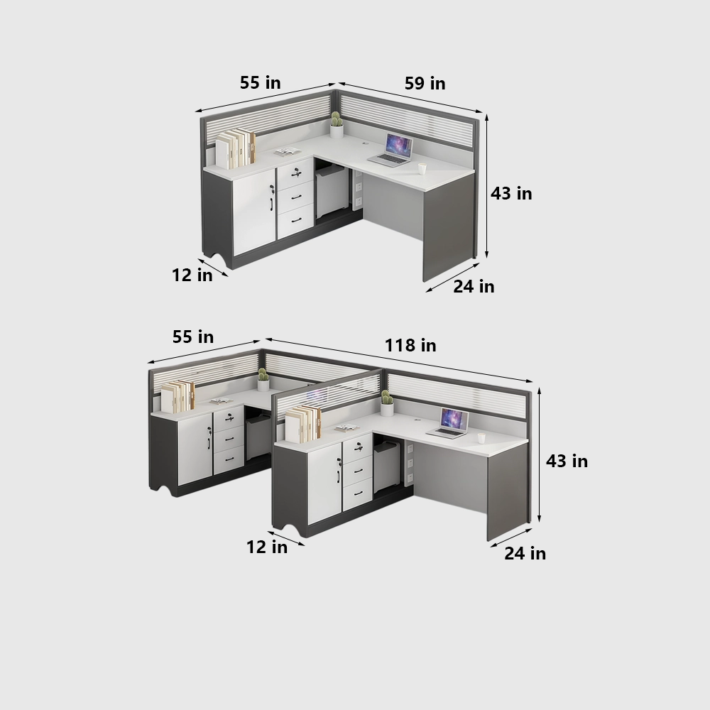 Modular Office Desks with Partition Screens - image 6